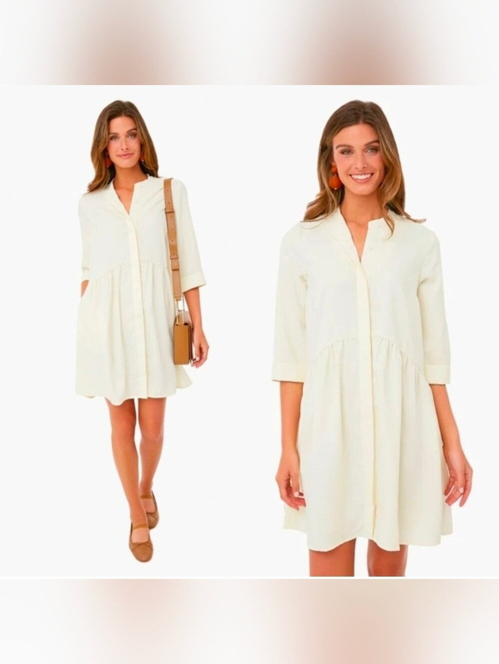 Tuckernuck Ivory Roval Shirt Dress